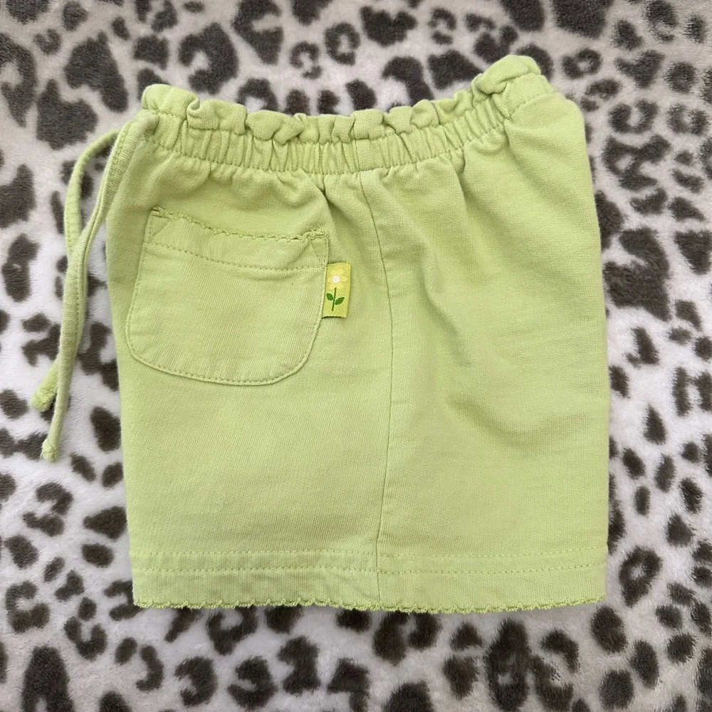 Y2K Gymboree Knit Shorts in Light Green Size Small 3 Years